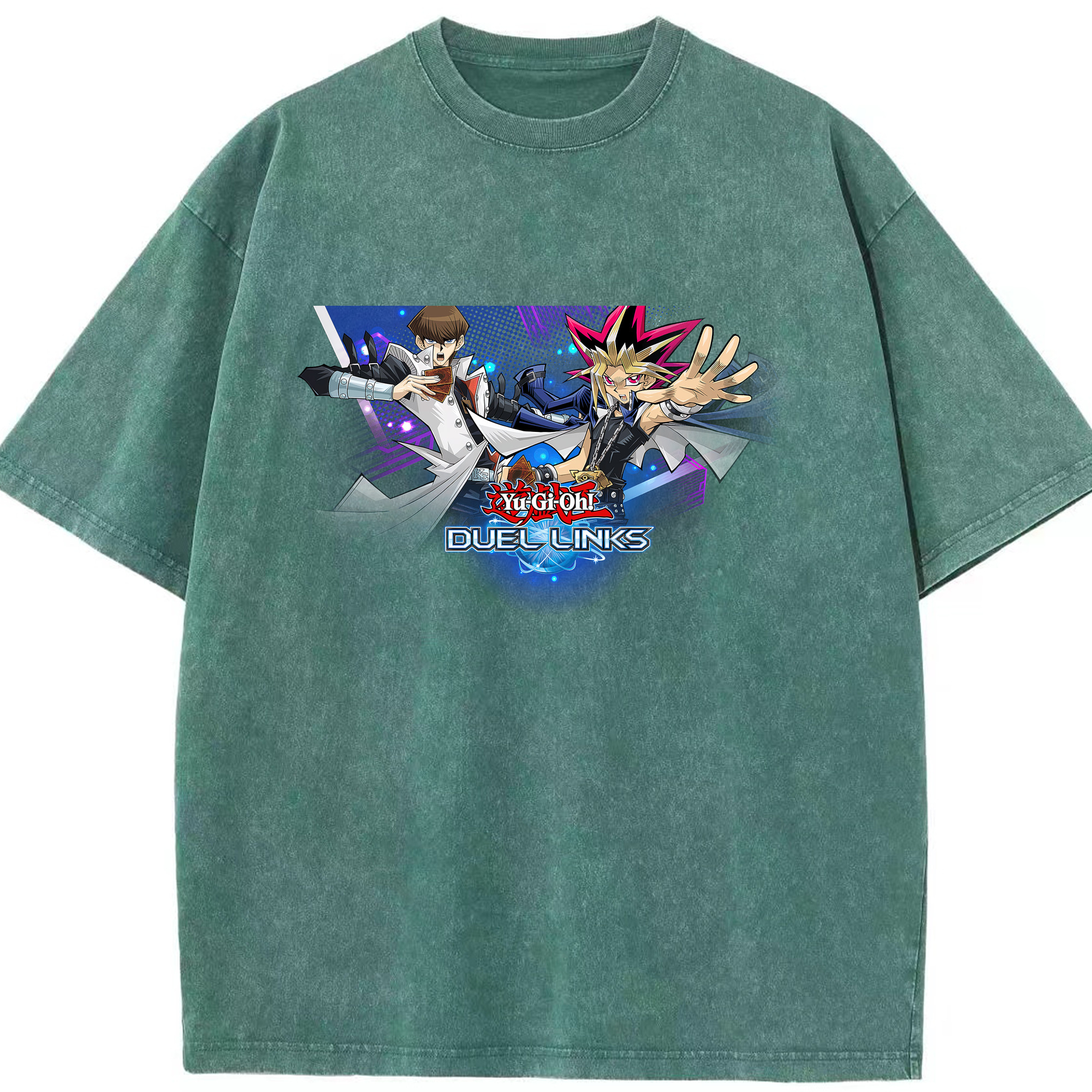 （画像用） 遊☆戯☆王 Yu-Gi-Oh! 綿100% ヴィンテージ風 半袖Tシャツ（フロントプリント）
